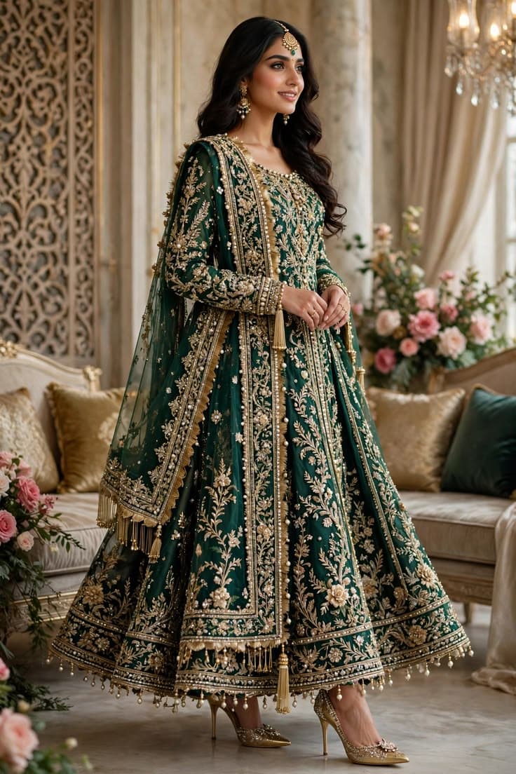 Roshaneh Handcrafted Bridal Dress - Bridal Wholesale Pakistani Suit