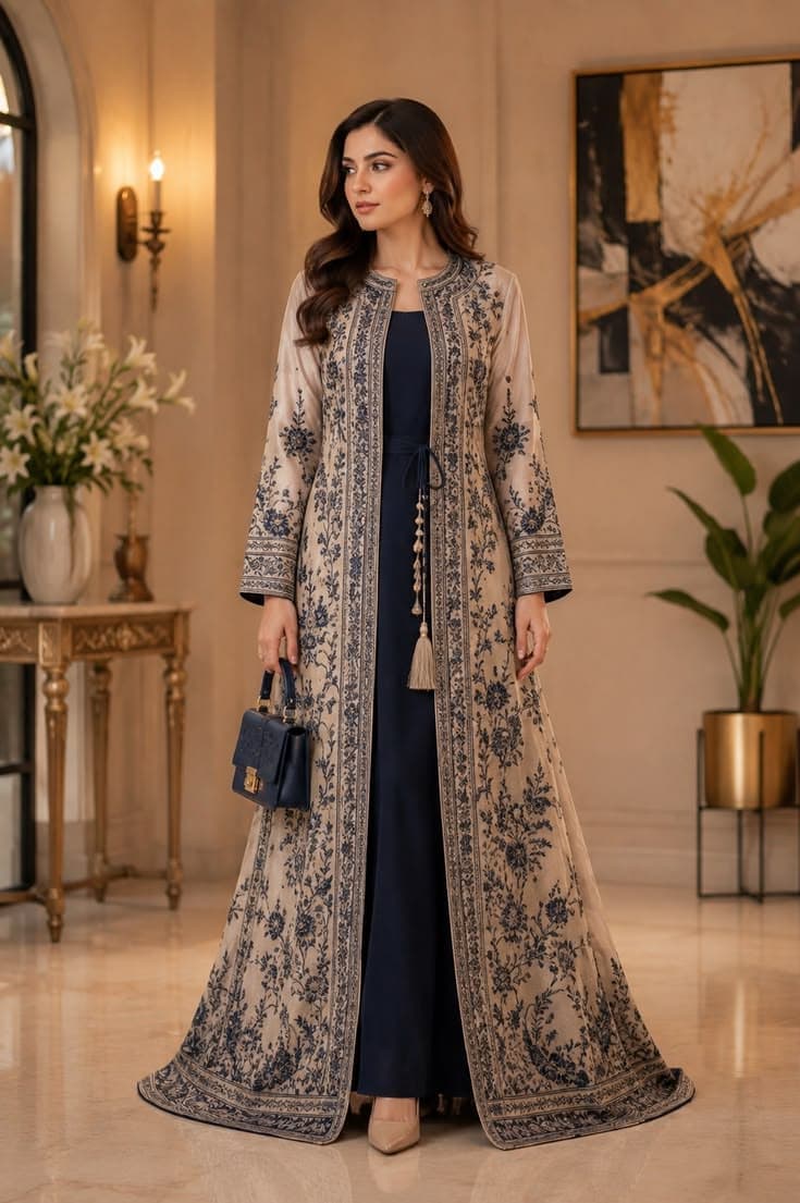 Zoya Flared Maxi Dress - Maxi Wholesale Pakistani Suit