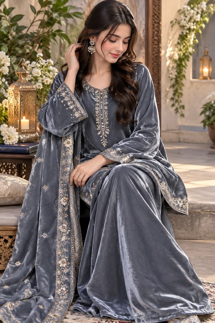Mehr Festive Party Dress - Party Wear Wholesale Pakistani Suit