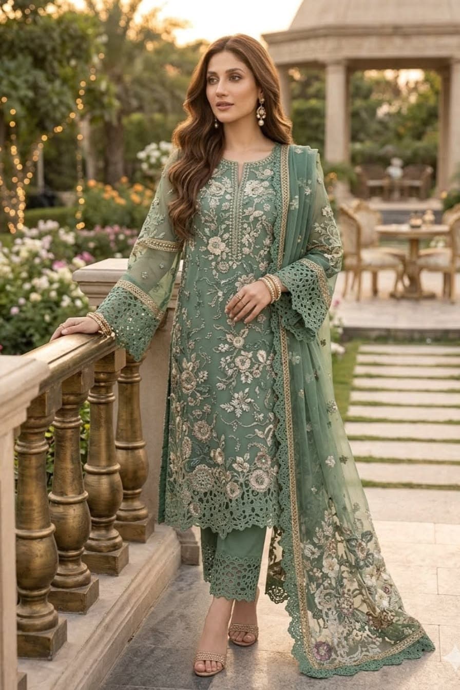 Hoorain Luxury Lawn Suit - Premium Lawn Wholesale Pakistani Suit
