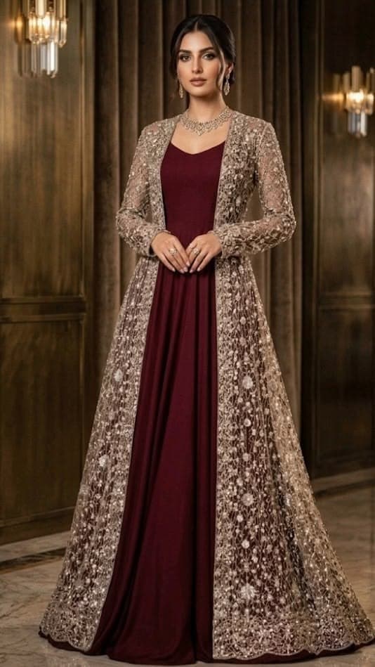 Mehr Handcrafted Maxi Dress - Maxi Wholesale Pakistani Suit